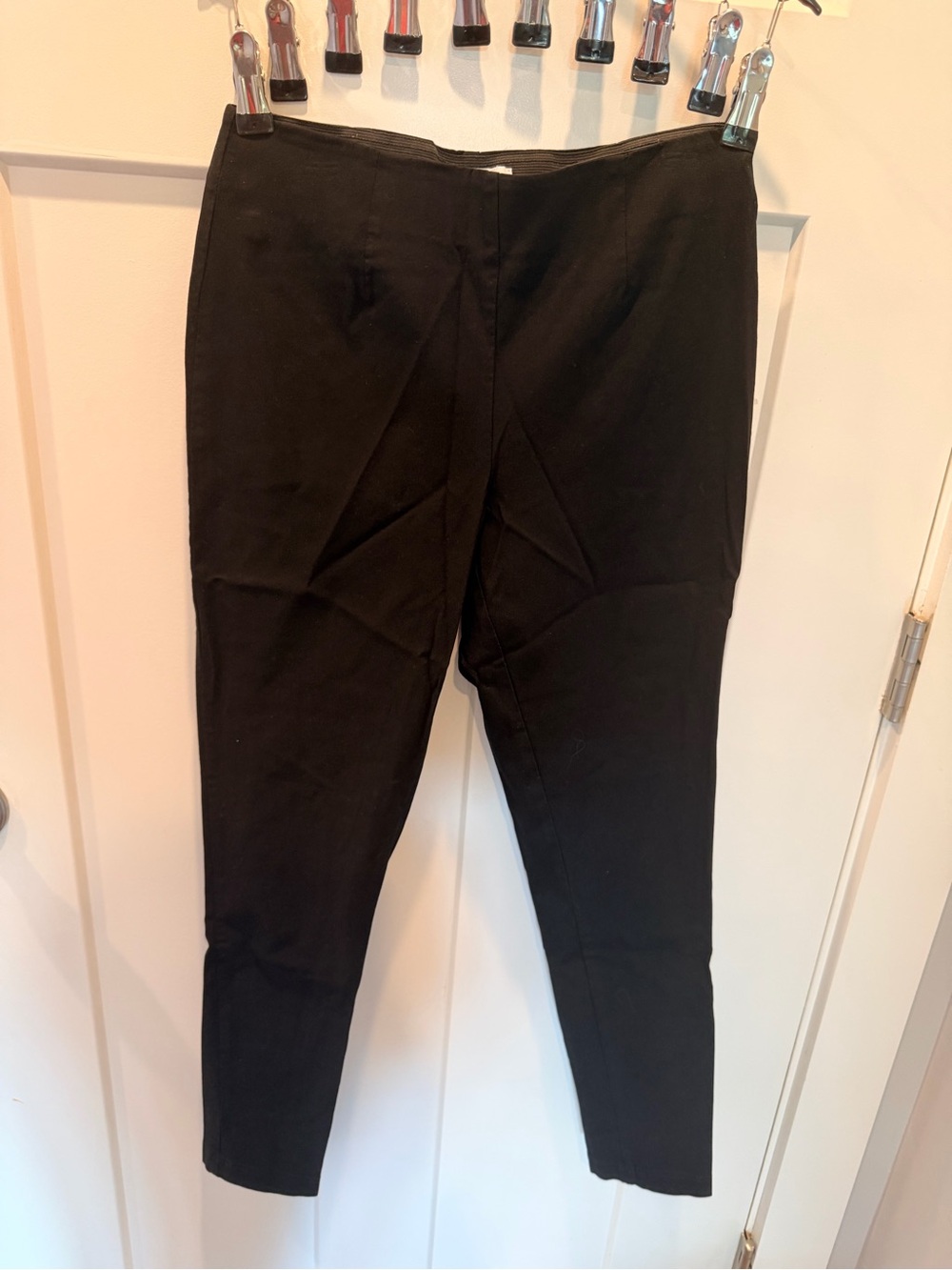 Calvin Klein Black Stretch Ponte Ankle Pants Women Size 6 Career